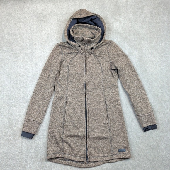 Calvin Klein Performance Jacket Womens Medium Brown Heathered Detachable Hood — photo 2
